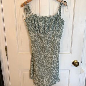 SHEIN Green Floral Mini Dress large